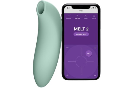 Вакуумно-волновой смарт-стимулятор клитора We-Vibe Melt 2 шалфей