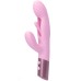 Розовый вибратор-пульсатор с клиторальным стимулятором и движущимся язычком для зоны G Selove Fluttery - фото 1