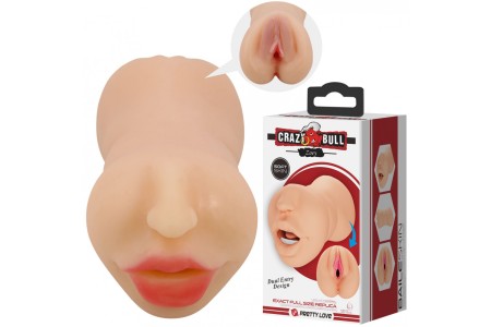 Двусторонний мастурбатор Crazy Bull Zoey вагина и ротик