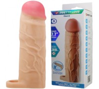 Удлиняющая насадка с креплением под мошонку Pretty Love Gerd телесная + 7,6 см