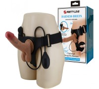 Вибрострапон на трусиках Pretty Love Harness Briefs Oher с имитацией семяизвержения 20 см