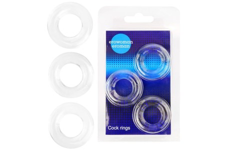 Набор прозрачных эрекционных колец EroMan