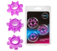 Набор эрекционных колец с дополнительным рельефом EroMan