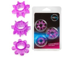 Набор эрекционных колец с дополнительным рельефом EroMan