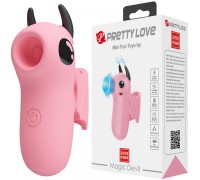 Насадка на палец Pretty Love Magic Devil с электро и вакуумно-волновой стимуляцией