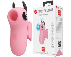 Насадка на палец Pretty Love Magic Devil с электро и вакуумно-волновой стимуляцией