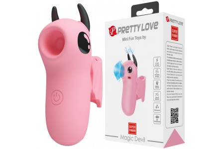 Насадка на палец Pretty Love Magic Devil с электро и вакуумно-волновой стимуляцией