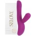 Фиолетовый вибратор-пульсатор с вакуумным клиторальным стимулятором Selove Caress - фото