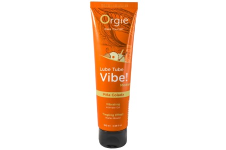 Съедобный лубрикант с возбуждающим эффектом вибрации Orgie Lube Tube Vibe Pina Colada 100 мл