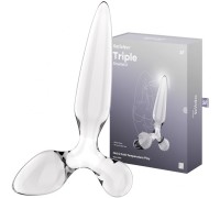 Стеклянный стимулятор 3 в 1 Satisfyer Triple Crystal 2 прозрачный 22 см