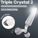 Стеклянный стимулятор 3 в 1 Satisfyer Triple Crystal 2 прозрачный 22 см - фото 1