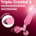 Стеклянный стимулятор 3 в 1 Satisfyer Triple Crystal 2 розовый 22 см - фото 1