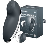 Клиторальный вибростимулятор с пульсацией Satisfyer Tap And Climax 2 серый