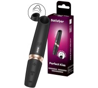 Вакуумно-волновой мини-стимулятор клитора с вибрацией помада Satisfyer Perfect Kiss
