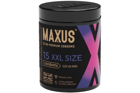 Презервативы в пластиковом кейсе Maxus №15 XXL увеличенного размера