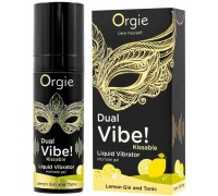 Съедобный интимный гель с возбуждающим эффектом вибрации Orgie Dual Vibe Lemon Gin And Tonic 15 мл