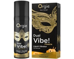 Съедобный интимный гель с возбуждающим эффектом вибрации Orgie Dual Vibe Pina Colada 15 мл