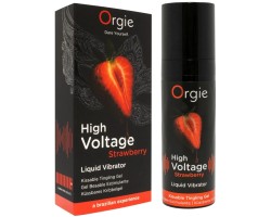 Съедобный интимный гель с возбуждающим эффектом вибрации Orgie High Voltage Strawberry 15 мл