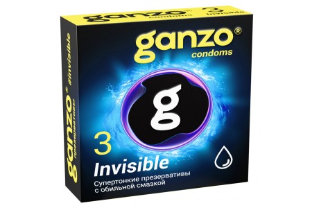 Презервативы Ganzo №3 Invisible супертонкие с обильной смазкой