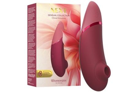 Бесконтактный вакуумно-волновой стимулятор клитора Womanizer Next бордовый