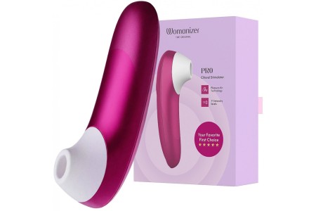 Бесконтактный вакуумно-волновой стимулятор клитора Womanizer Pro розовый