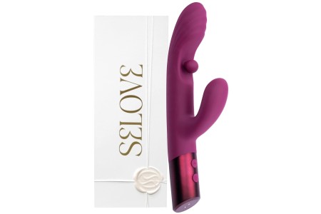 Фиолетовый вибратор-кролик с плавающим стимулятором для зоны G Selove Swrily