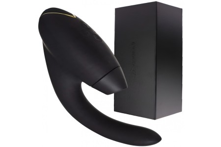 Роскошный вакуумный вибростимулятор для G точки и клитора Womanizer InsideOut черный
