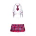 Костюм школьницы Candy Girl Alexis (топ, юбка, галстук), розовый, OS - фото 2