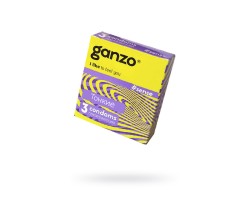 Презервативы Ganzo, sense, тонкие, латекс, 18 см, 5,2 см, 3 шт.