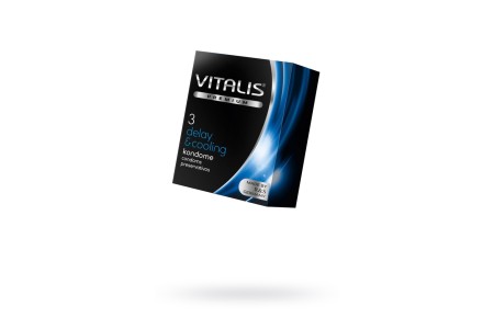 Презервативы Vitalis, premium, охлаждающий, 18 см, 5,3 см, 3 шт.