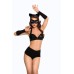 Костюм SoftLine Collection Catwoman (бюстгальтер,шортики,головной убор,маска,перчатки), черный, S - фото 3