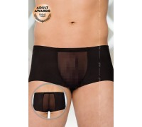 Шорты мужские с прозрачными вставками SoftLine Collection, черный, XL