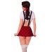 Костюм школьницы SoftLine Collection Kiki (топ и юбка), красный, M/L - фото 1
