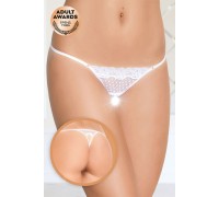 Стринги с крупной сеточкой открытые SoftLine Collection, белый, S/L