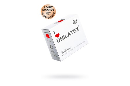 Презервативы Unilatex, natural ultrathin, ультратонкие, 19 см, 5,4 см, 3 шт.