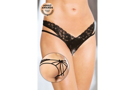 Стринги с двойным доступом SoftLine Collection, черный, M/L