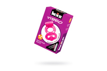 Виброкольцо LUXE VIBRO Бархатный молот + презерватив, 1 шт, розовый, 18 см
