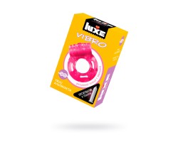 Виброкольцо LUXE VIBRO Ужас Альпиниста + презерватив, 1 шт, розовый, 18 см