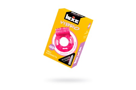 Виброкольцо LUXE VIBRO Ужас Альпиниста + презерватив, 1 шт, розовый, 18 см