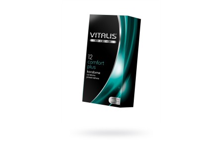 Презервативы Vitalis, premium, comfort plus, анатомичные, 18 см, 5,3 см, 12 шт.
