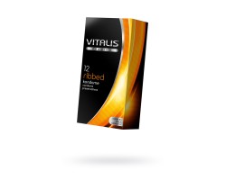 Презервативы Vitalis, premium, ribbed, ребристые, 18 см, 5,2 см, 12 шт.