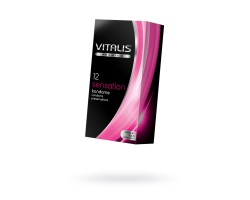 Презервативы Vitalis, premium, sensation, кольца, точечные, 18 см, 5,3 см, 12 шт.