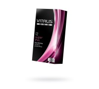 Презервативы Vitalis, premium, ультратонкие, 18 см, 5,3 см, 12 шт.