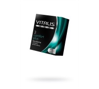 Презервативы Vitalis, premium, comfort plus, анатомичные, 18 см, 5,3 см, 3 шт.