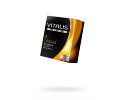 Презервативы Vitalis, premium, ribbed, ребристые, 18 см, 5,3 см, 3 шт.