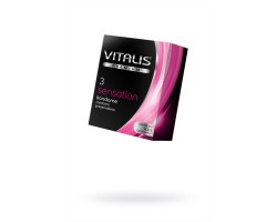 Презервативы Vitalis, premium, sensation, кольца, точечные, 18 см, 5,3 см, 3 шт.
