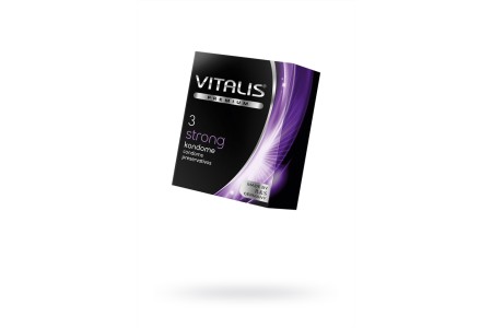 Презервативы Vitalis, premium, ультрапрочные, 18 см, 5,3 см, 3 шт.
