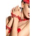 Манжеты Me Seduce Queen of hearts Arabesque, красные, OS - фото 1