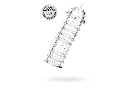 Насадка на пенис TOYFA A-Toys Tark, TPR, прозрачный, 15,3 см