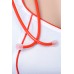 Костюм медсестры Candy Girl Angel (платье, стринги, головной убор, стетоскоп), белый, XL - фото 8